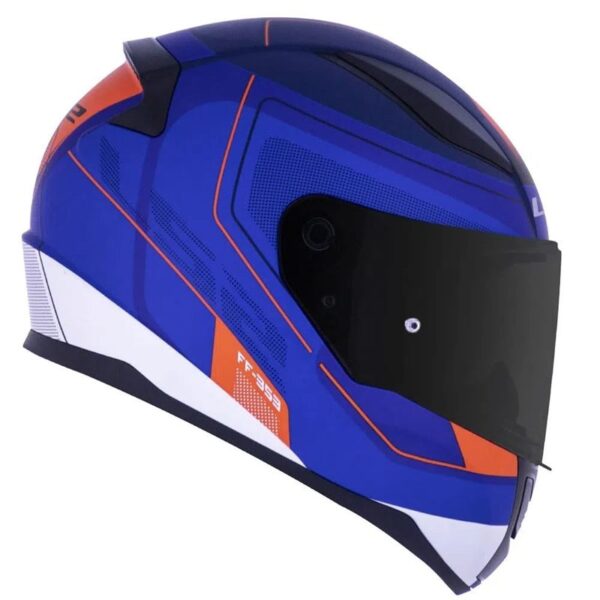 CAPACETE LS2 FF358 DRAZE BRANCO/AZUL/VERMELHO