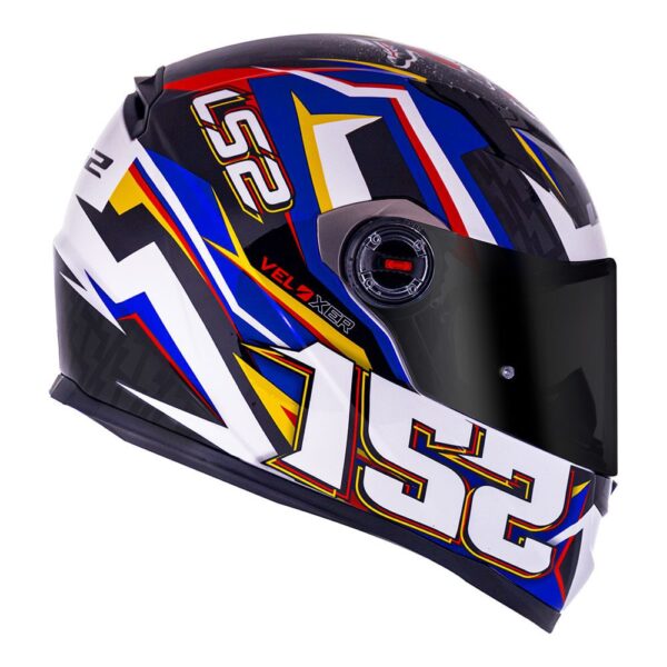 CAPACETE LS2 FF358 CLASSIC VELOXER BRANCO/AZUL