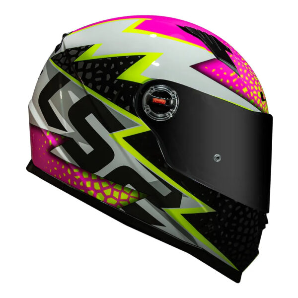 CAPACETE LS2 FF358 CLASSIC SPEEDY BRANCO/AMARELO/ROSA