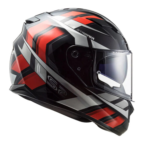 CAPACETE LS2 FF320 STREAM LOOP VERMELHO (VISEIRA SOLAR)