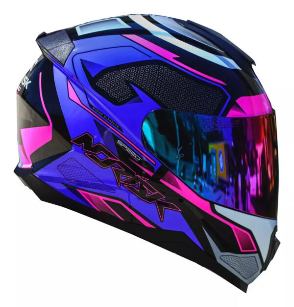 CAPACETE NORISK FEMININO FECHADO RAZOR SPEEDMAX ROSA ROXO