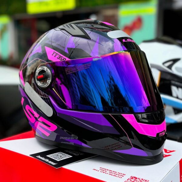 Capacete LS2 FF358 Tank Roxo + VISEIRA BRINDE