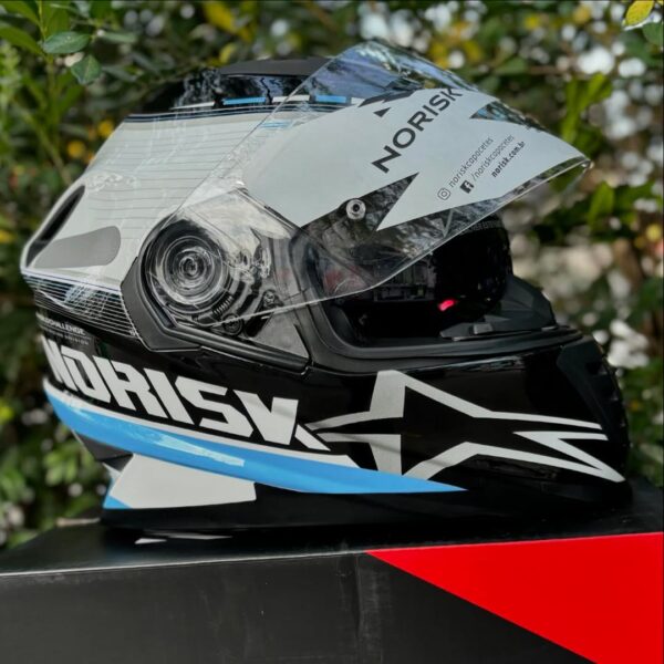Capacete Norisk FF302 Soul Grand Prix Argentina - Branco/Azul/Preto